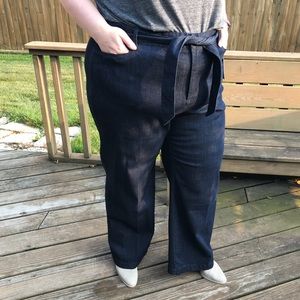 Eloquii High Rise Wide Leg Denim Jeans Sz 24